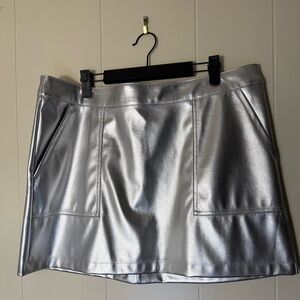 a new day Metallic Silver Mini Skirt